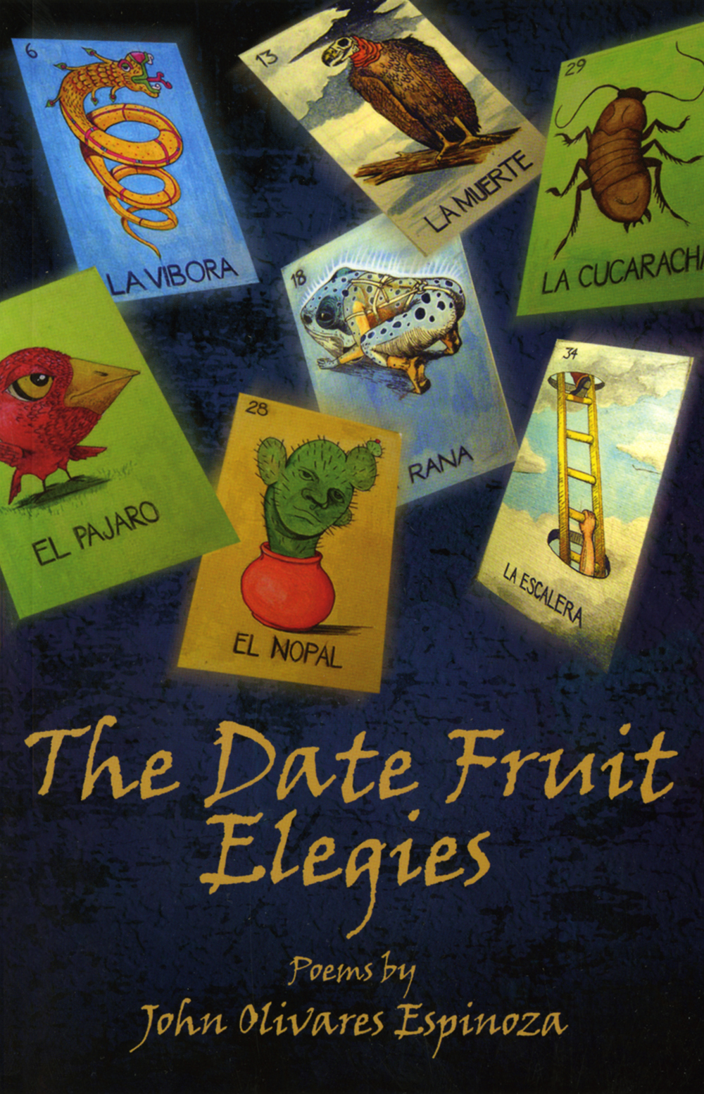 Date Fruit Elegies cover art with books