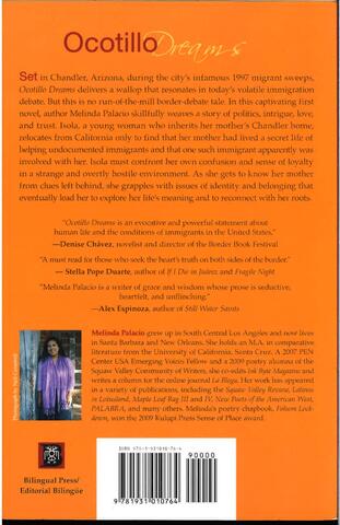 Book Back Cover: Ocotillo Dreams